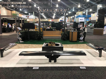 Phoenix Cantilever Park Bench - Horizontal Slatted Steel - Crowd Control Warehouse