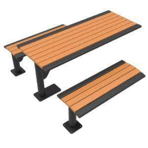 Phoenix Cantilever Picnic Table - Recycled Plastic - 6 Ft. - Crowd Control Warehouse
