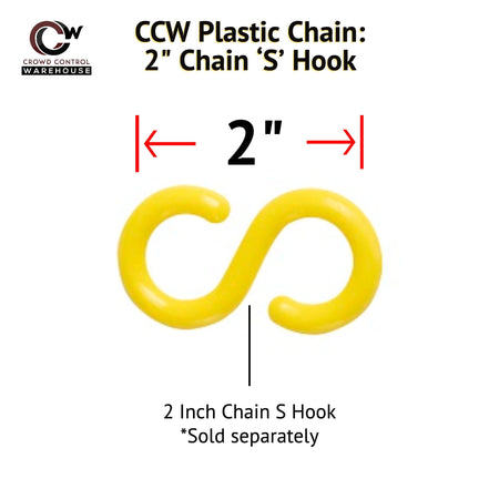 Plastic Chain, 2.0 inch links, Standard Colors from Montour Line - Crowd Control Warehouse