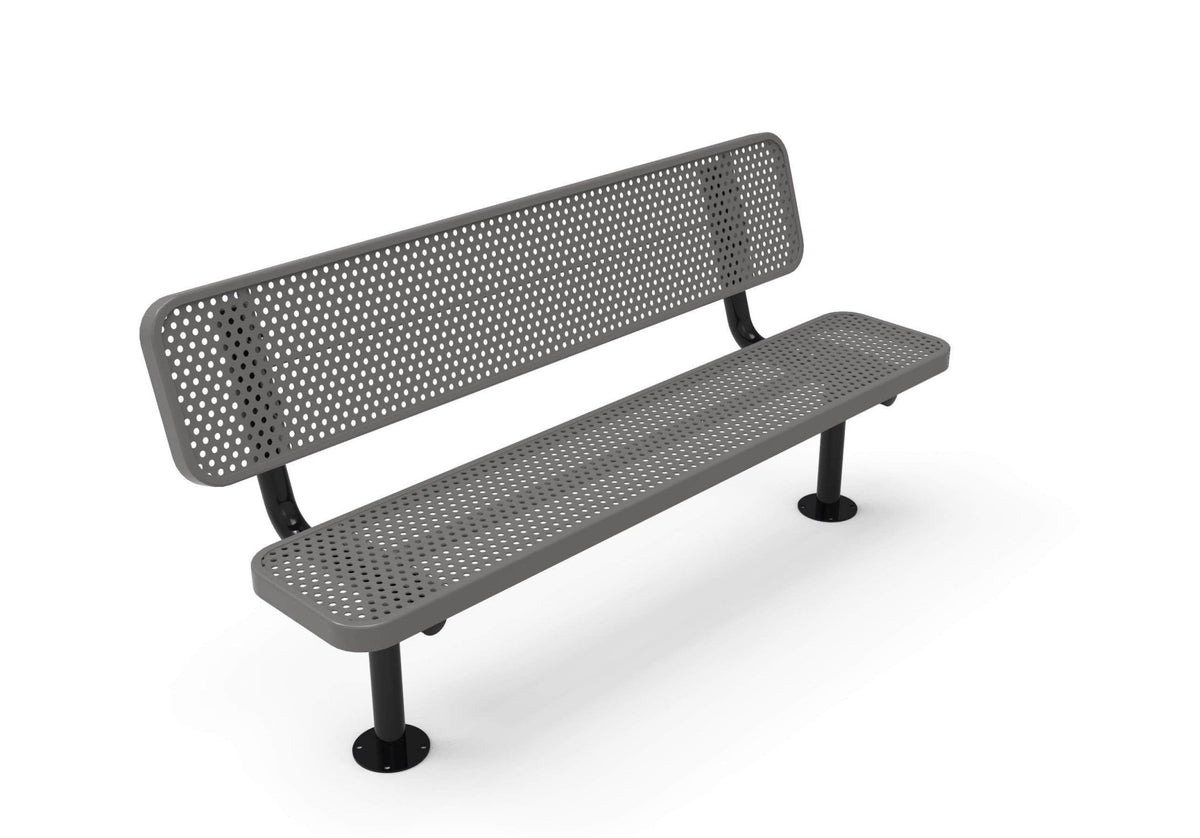 Player's Park Bench with Back - Circular Pattern - Crowd Control Warehouse