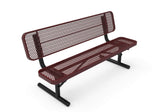 Player’s Park Bench with Back - Diamond Pattern - Crowd Control Warehouse