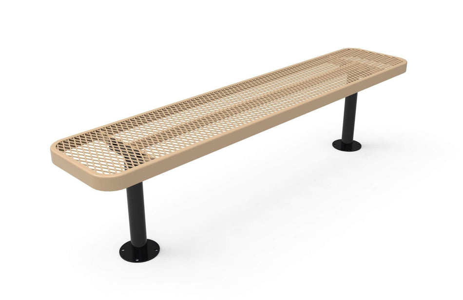 Player's Park Bench without Back - Circular Pattern - Crowd Control Warehouse