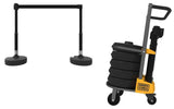 PLUS Cart Package Set of 5 Banner Stakes with 15 ft Belts - Crowd Control Warehouse