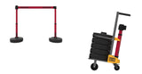 PLUS Cart Package Set of 5 Banner Stakes with 15 ft Belts - Crowd Control Warehouse