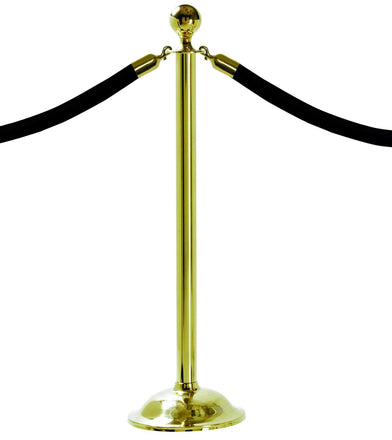 Heavy Duty Dome Base Rope Stanchion with Ball Top