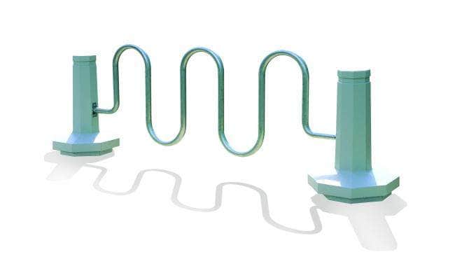 Portable Bollard Style Concrete Metal Bike Rack - Crowd Control Warehouse