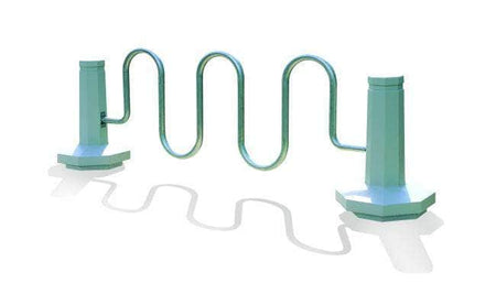 Portable Bollard Style Concrete Metal Bike Rack - Crowd Control Warehouse