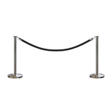 Post and Rope Stanchion Kit, Flat Top Posts, 6 Ft. Velvet Foam Core Rope - Montour Line - Crowd Control Warehouse