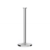 Post & Rope Stanchion, Flat Top, Flat Cast Iron Base - CCW Series - Crowd Control Warehouse