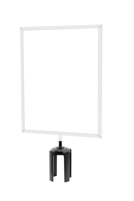Post Top Sign Frame for CCW Series Retractable Belt Barriers - Crowd Control Warehouse