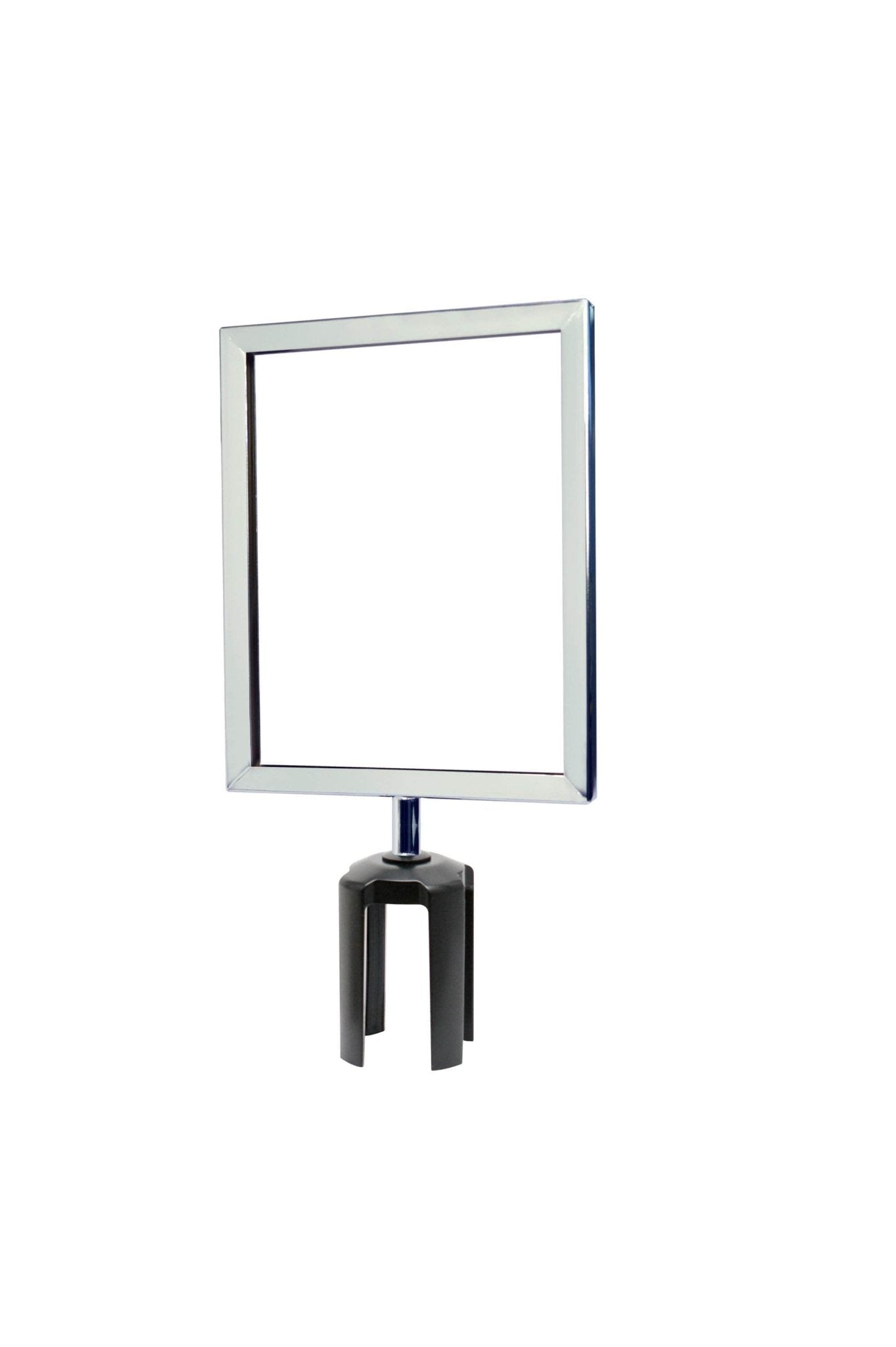Post Top Sign Frame for CCW Series Retractable Belt Barriers - Crowd Control Warehouse