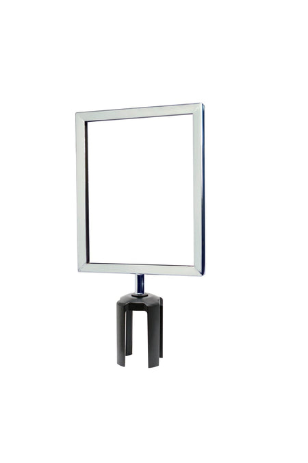 Post Top Sign Frame for CCW Series Retractable Belt Barriers - Crowd Control Warehouse
