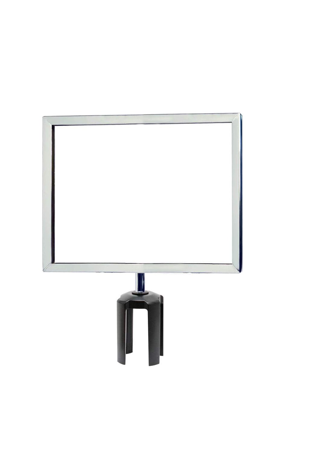 Post Top Sign Frame for CCW Series Retractable Belt Barriers - Crowd Control Warehouse