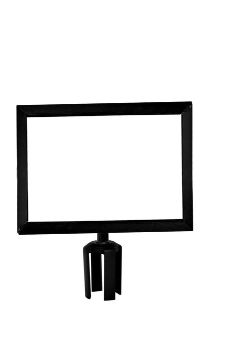 Post Top Sign Frame for CCW Series Retractable Belt Barriers - Crowd Control Warehouse