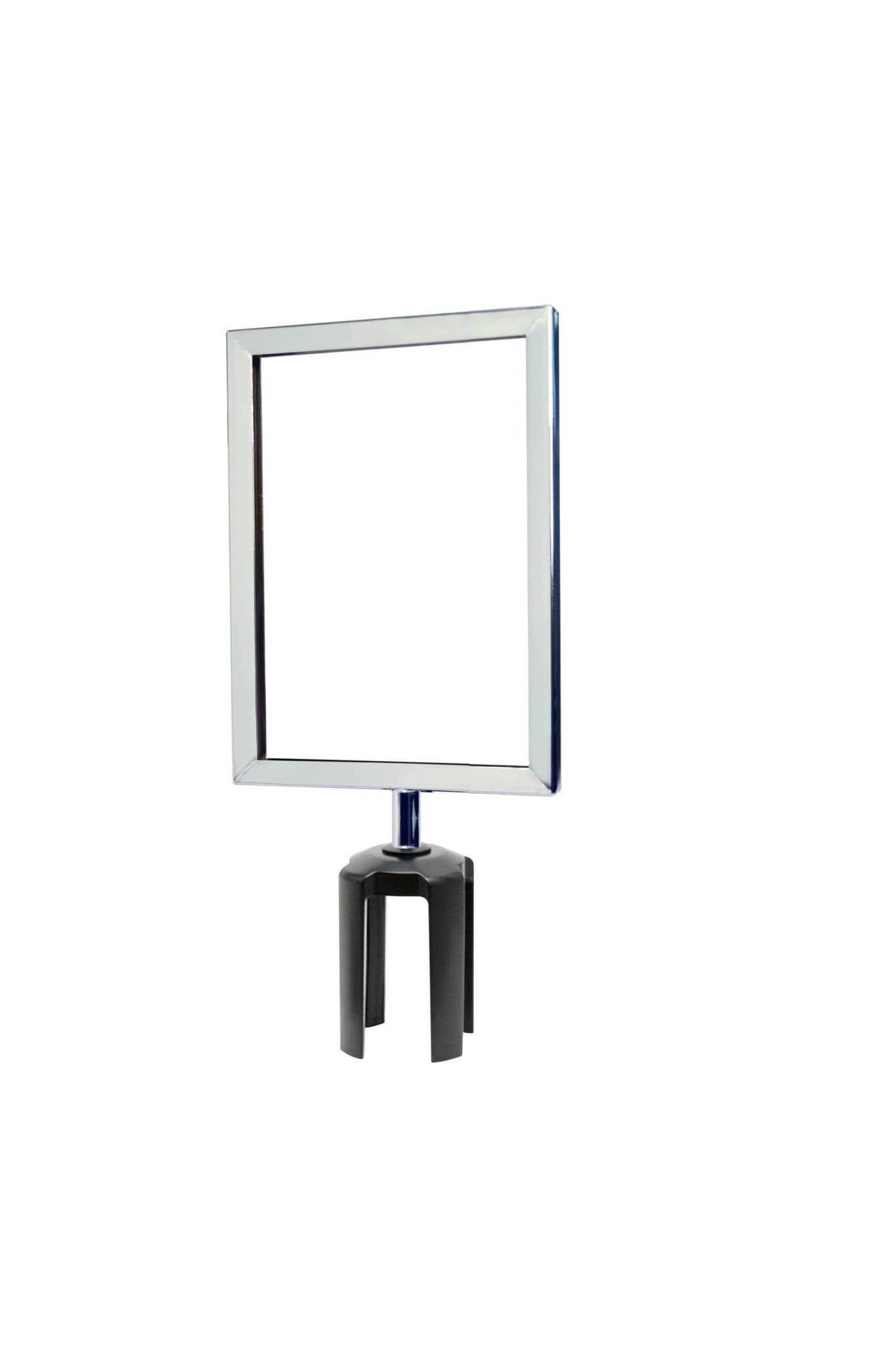Post Top Sign Frame for CCW Series Retractable Belt Barriers - Crowd Control Warehouse