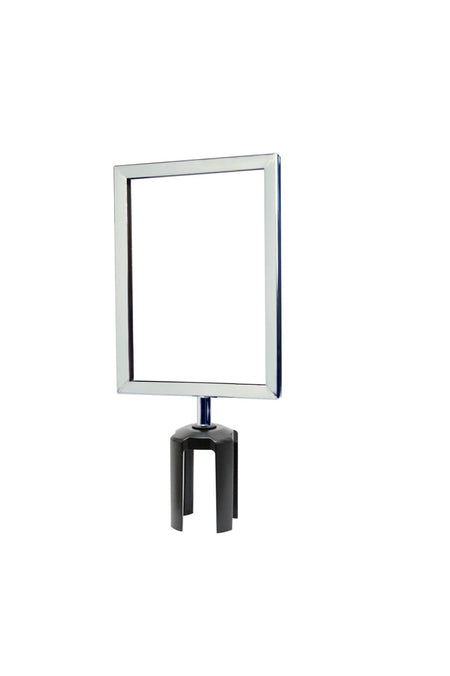 Post Top Sign Frame for CCW Series Retractable Belt Barriers - Crowd Control Warehouse