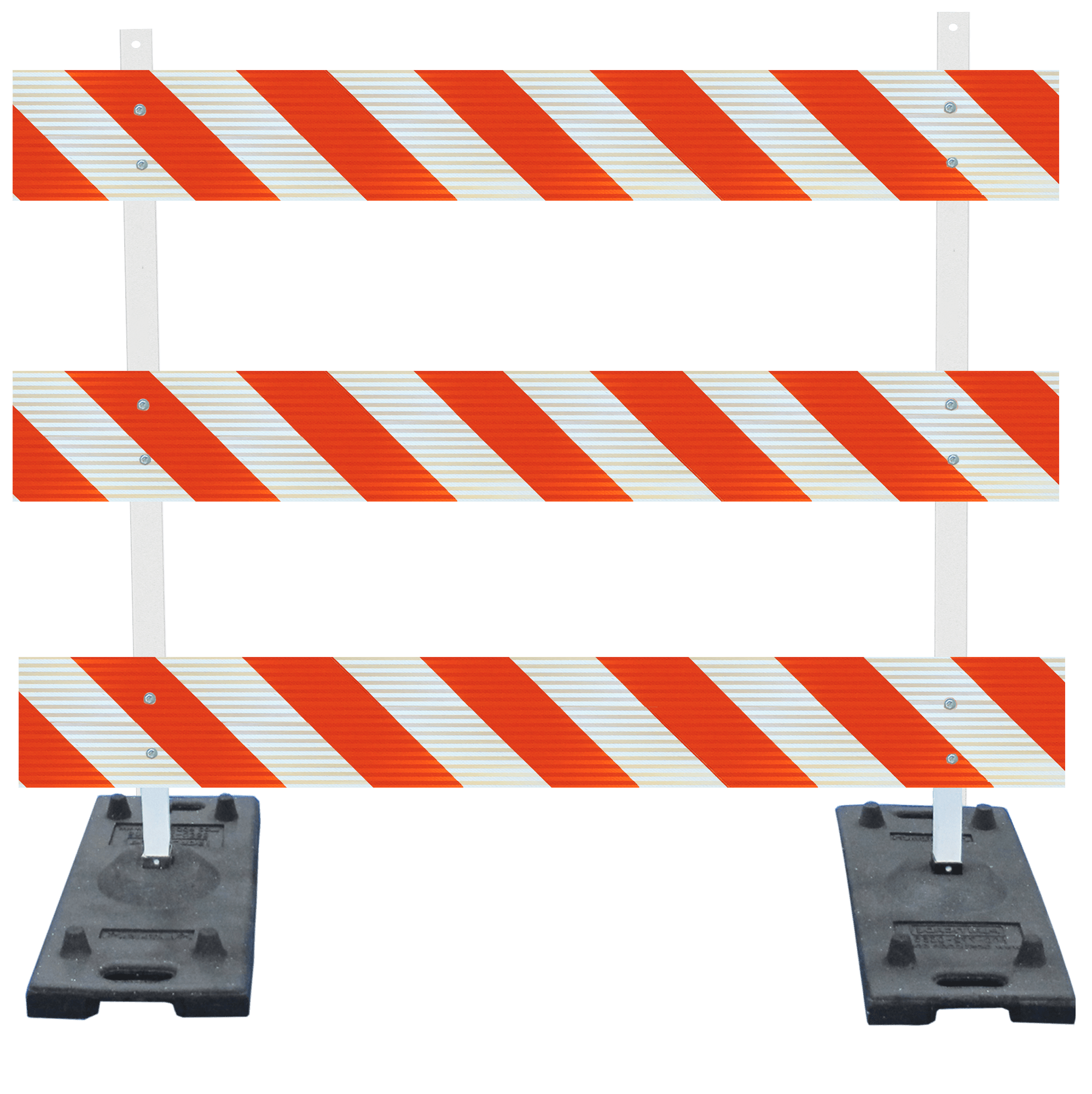 Power Post Type III Plastic Post Steel Legs Traffic Barricade - Crowd Control Warehouse