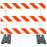 Power Post Type III Plastic Post Steel Legs Traffic Barricade - Crowd Control Warehouse