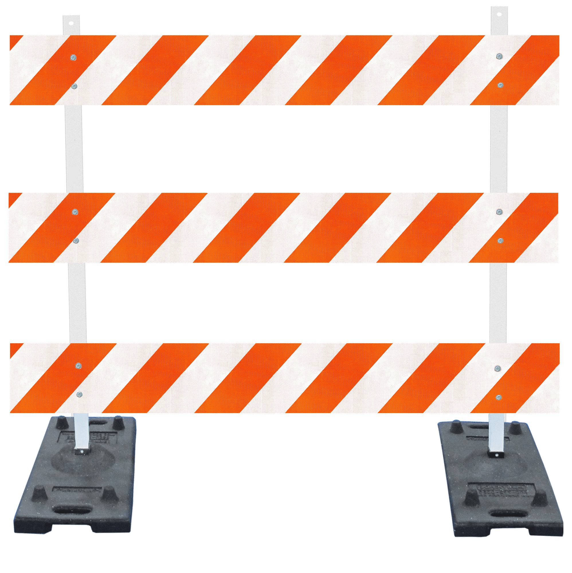 Power Post Type III Plastic Post Steel Legs Traffic Barricade - Crowd Control Warehouse