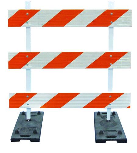 Power Post Type III Plastic Post Steel Legs Traffic Barricade - Crowd Control Warehouse