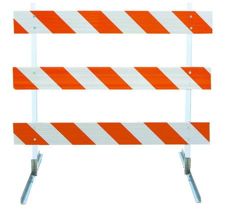 Power Post Type III Plastic Post Steel Legs Traffic Barricade - Crowd Control Warehouse