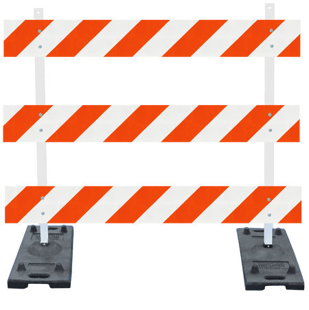 Power Post Type III Plastic Post Steel Legs Traffic Barricade - Crowd Control Warehouse