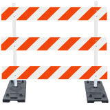 Power Post Type III Plastic Post Steel Legs Traffic Barricade - Crowd Control Warehouse
