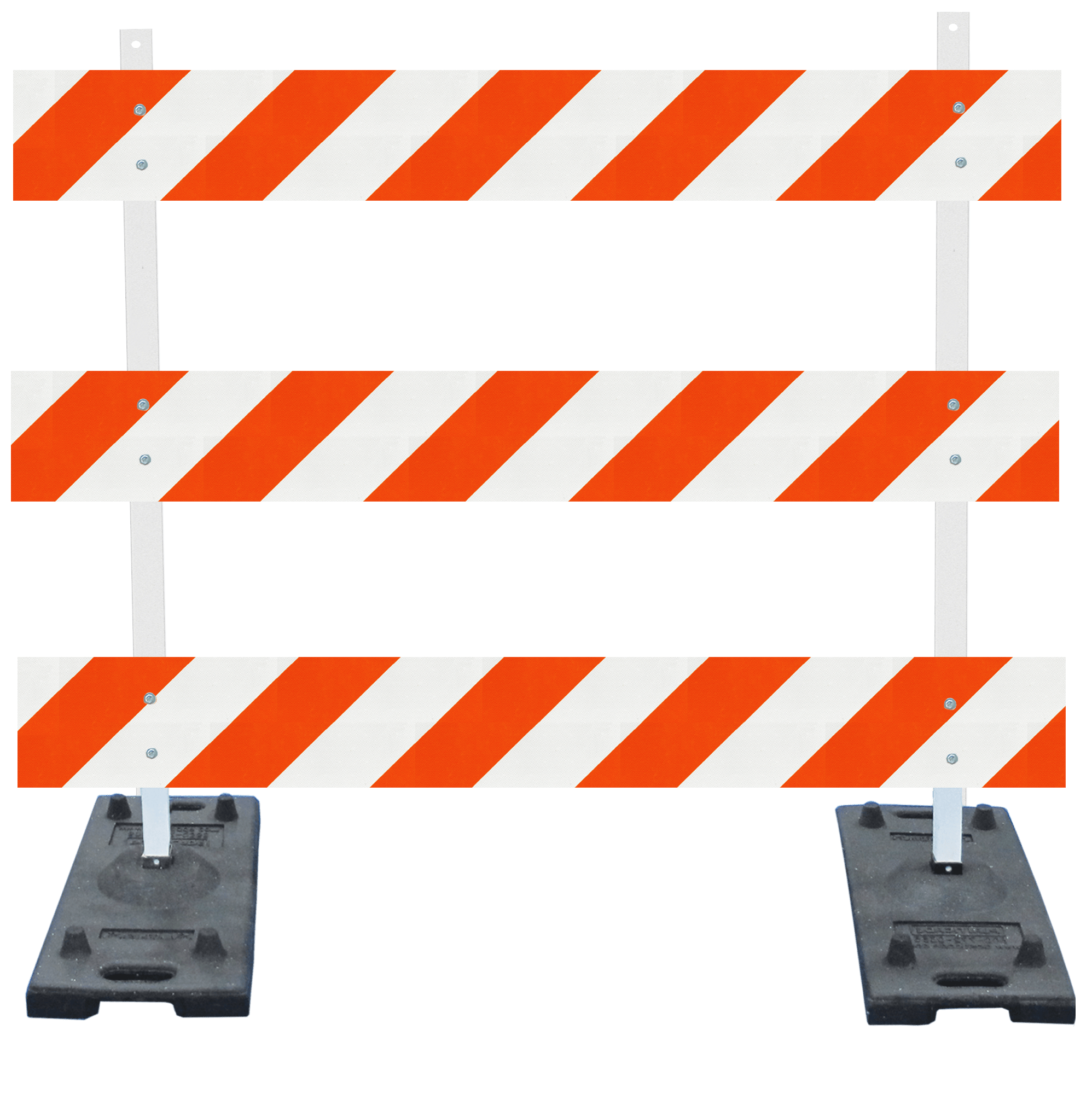 Power Post Type III Plastic Post Steel Legs Traffic Barricade - Crowd Control Warehouse