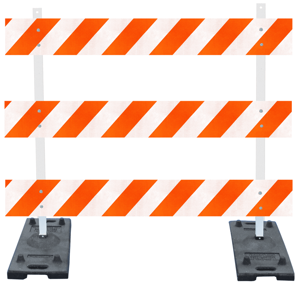 Power Post Type III Plastic Post Steel Legs Traffic Barricade - Crowd Control Warehouse