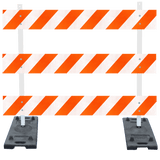 Power Post Type III Plastic Post Steel Legs Traffic Barricade - Crowd Control Warehouse