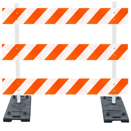 Power Post Type III Plastic Post Steel Legs Traffic Barricade - Crowd Control Warehouse