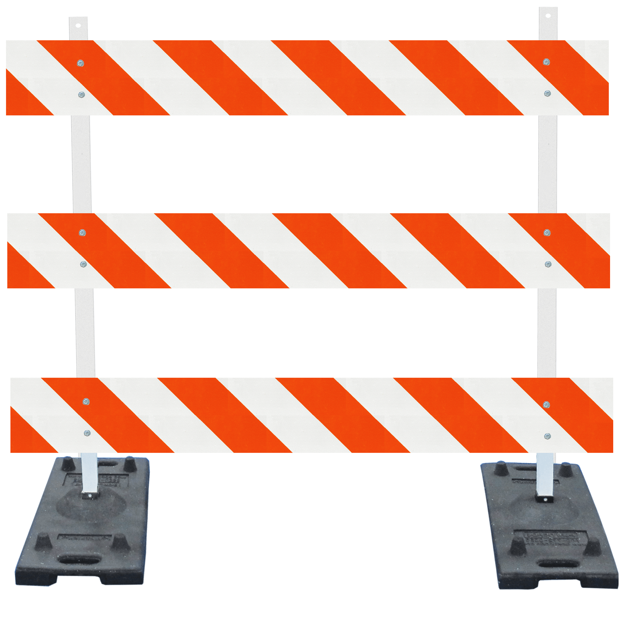 Power Post Type III Plastic Post Steel Legs Traffic Barricade - Crowd Control Warehouse