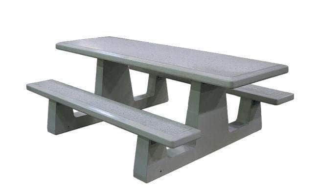 Rectangular ADA Accessible Concrete Picnic Table Set - Crowd Control Warehouse
