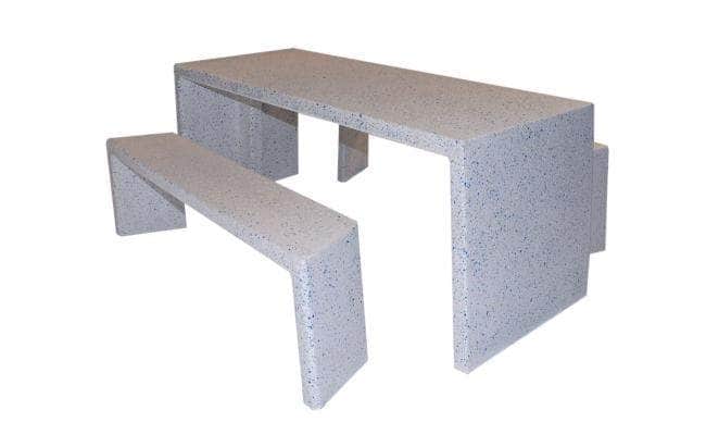 Rectangular Free Standing Concrete Picnic Table Set - Crowd Control Warehouse