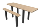 Rectangular Independent ADA Accessible Picnic Table - Circular Pattern - Inground Mount - 8 Ft. - Crowd Control Warehouse