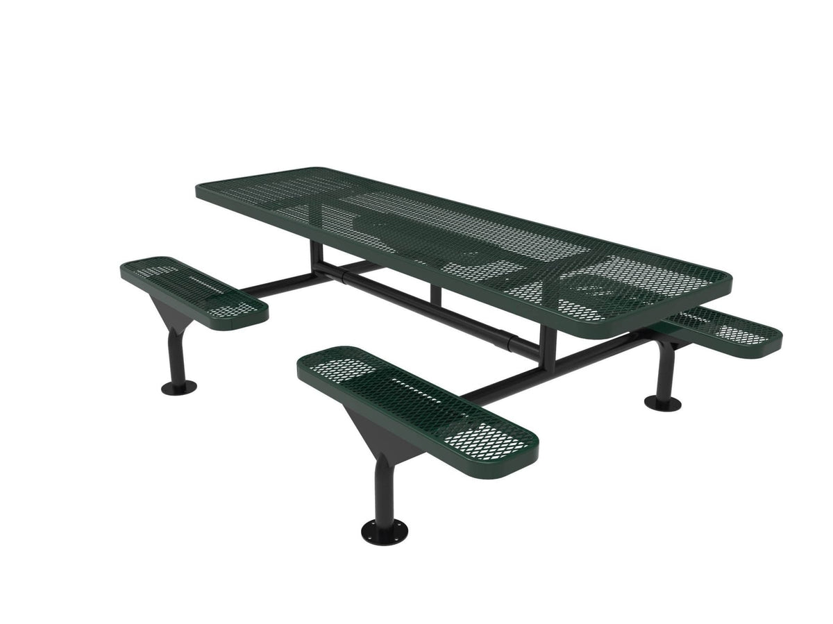 Rectangular Nexus Pedestal Table - Diamond Pattern - 8 Ft. - Crowd Control Warehouse