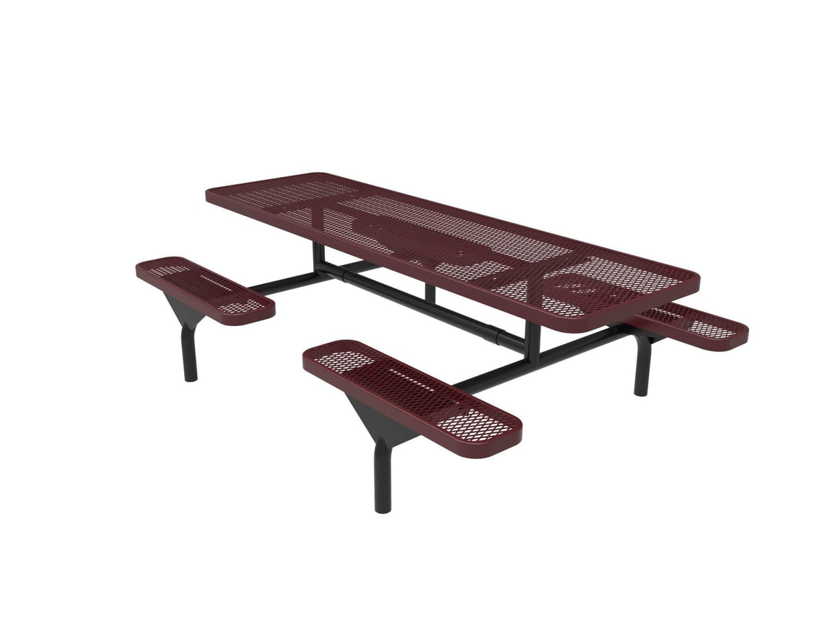 Rectangular Nexus Pedestal Table - Diamond Pattern - 8 Ft. - Crowd Control Warehouse