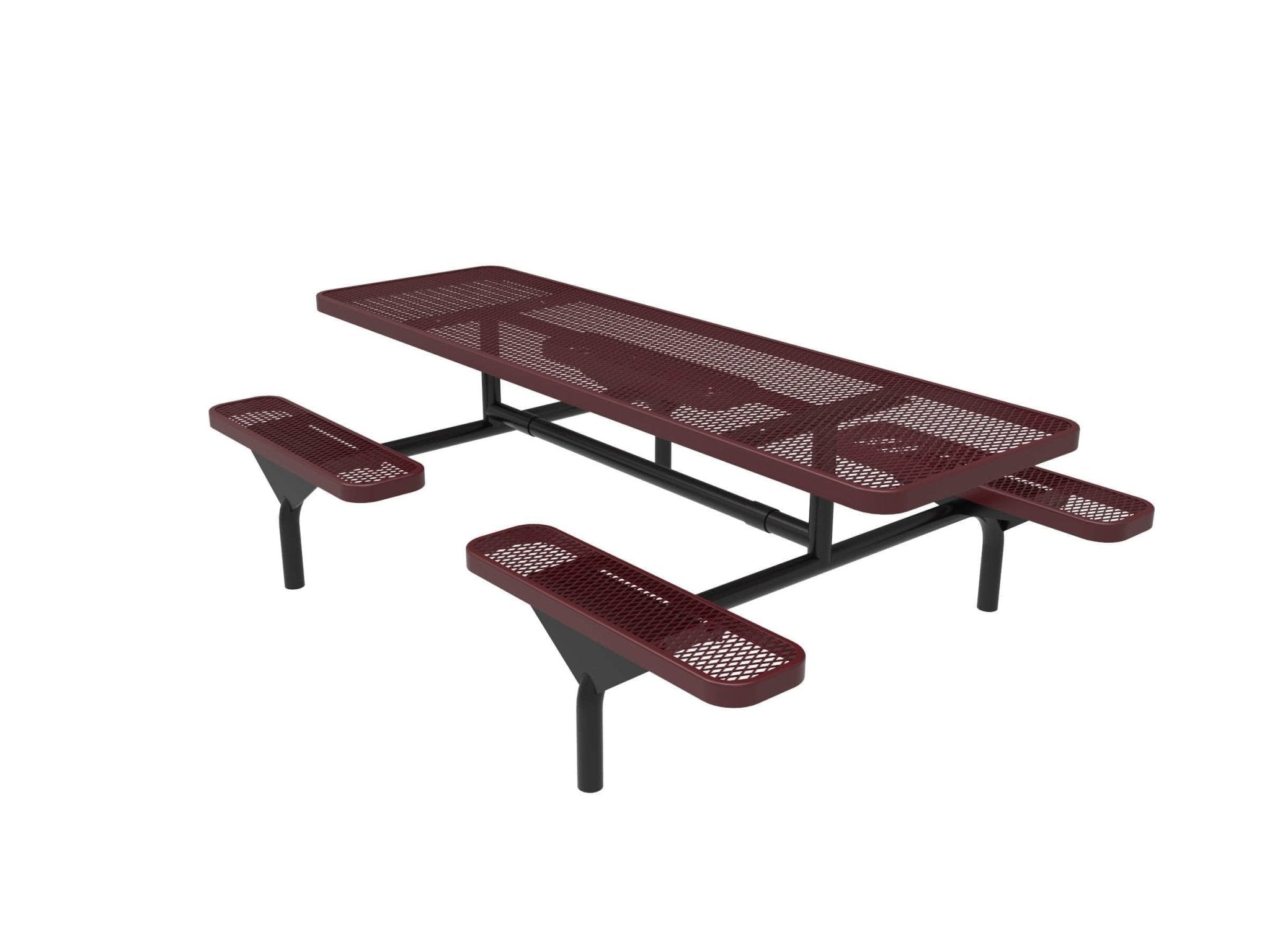 Rectangular Nexus Pedestal Table - Diamond Pattern - 8 Ft. - Crowd Control Warehouse