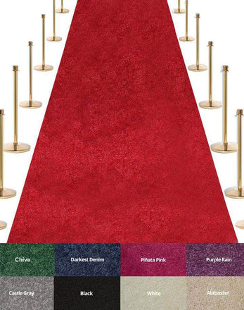 VIP Red Carpet Stanchion Kit - 4 Ft Wide / 15 Ft Long Carpet