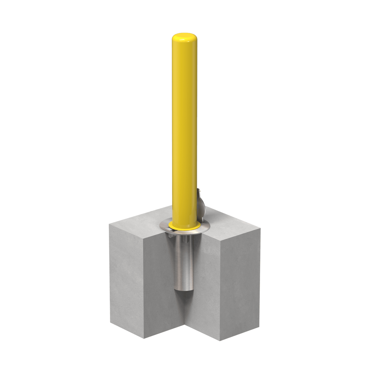 Removable Bollard with Embedment Sleeve - Trafford Industrial - Crowd Control Warehouse