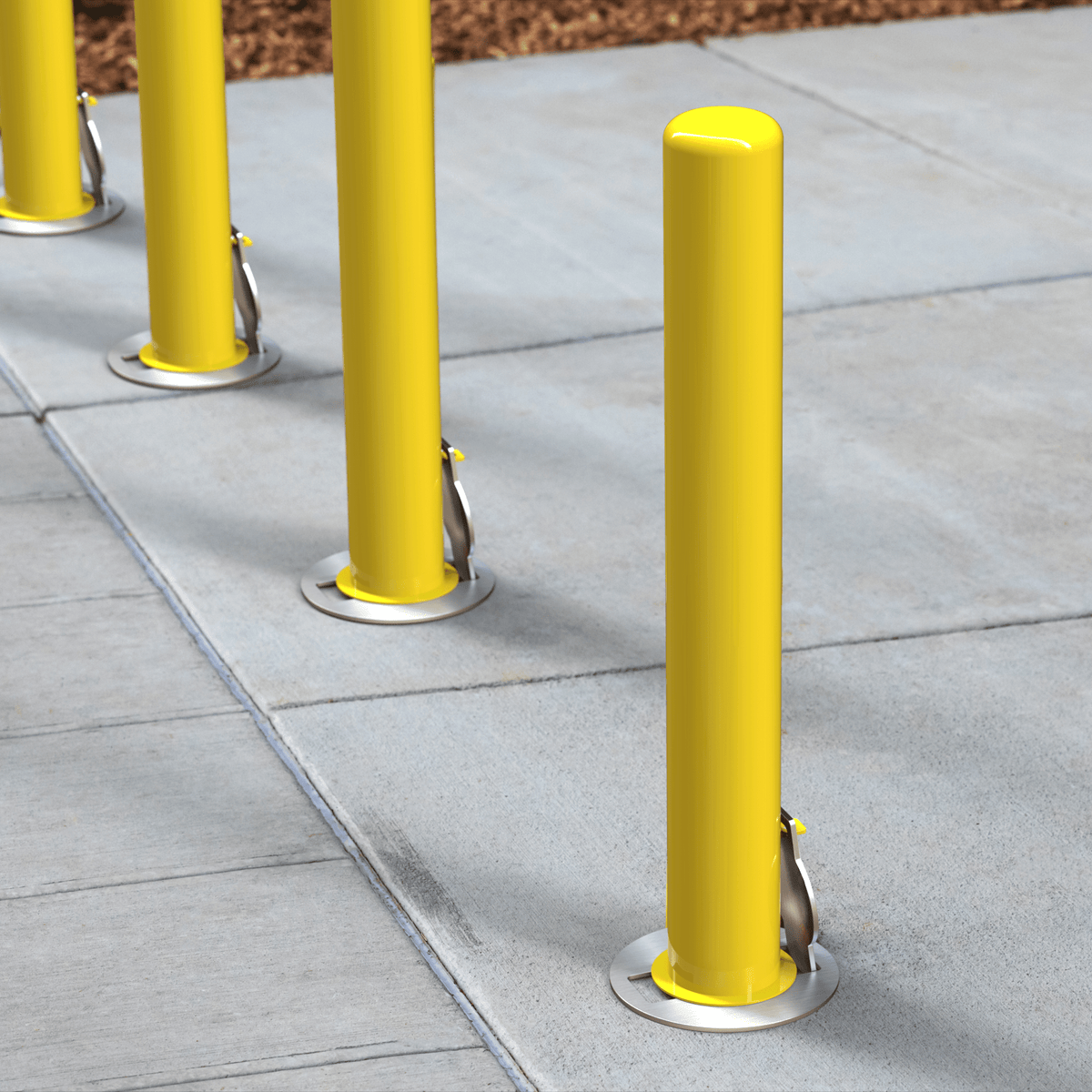 Removable Bollard with Embedment Sleeve - Trafford Industrial - Crowd Control Warehouse