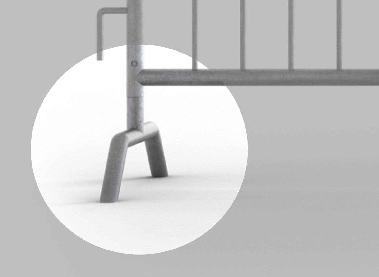 Replacement Feet for Heavy Duty Steel Barricade - Angry Bull Barricades - Crowd Control Warehouse