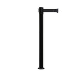 Retractable Belt Barrier Stanchion, Fixed Base, Black Post, 11 Ft. Belt - Montour Line MX630F - Crowd Control Warehouse