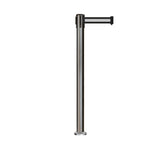 Retractable Belt Barrier Stanchion, Fixed Base, Satin Stainless Steel Post, 11 Ft. Belt - Montour Line MX630F - Crowd Control Warehouse