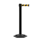 Retractable Belt Barrier Stanchion, Heavy - Duty Rubber Base, 14 ft Belt - Montour Line MSR650 - Crowd Control Warehouse