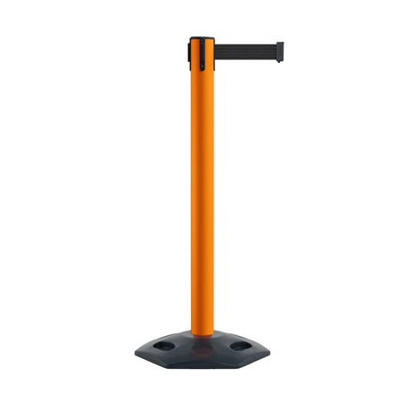 Retractable Belt Barrier Stanchion, Heavy - Duty Rubber Base, 16 ft Belt - Montour Line MSR650 - Crowd Control Warehouse