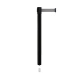 Retractable Belt Barrier Stanchion, Mini Socket Base, Black Post, 7.5 ft Belt - Montour Line MX630SK - Crowd Control Warehouse