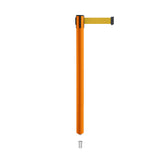 Retractable Belt Barrier Stanchion, Mini Socket Base, Orange Post, 11 ft Belt - Montour Line MSX630SK - Crowd Control Warehouse