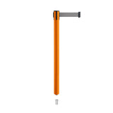 Retractable Belt Barrier Stanchion, Mini Socket Base, Orange Post, 11 ft Belt - Montour Line MSX630SK - Crowd Control Warehouse