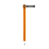 Retractable Belt Barrier Stanchion, Mini Socket Base, Orange Post, 11 ft Belt - Montour Line MSX630SK - Crowd Control Warehouse